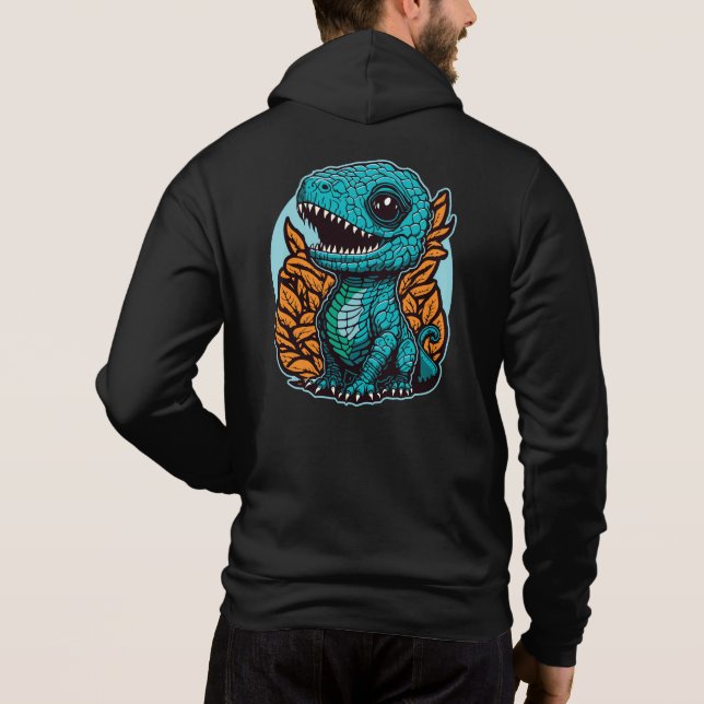 Pull À Capuche Dinosaure Bébé mignon (Dos)