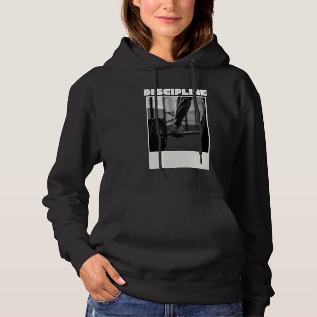 Pull À Capuche Discip en capuche – Design de rue motivationnel mi (Devant)