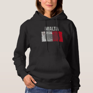 Pull À Capuche Distressed Malte Drapeau Graphique Pour Hommes Fem