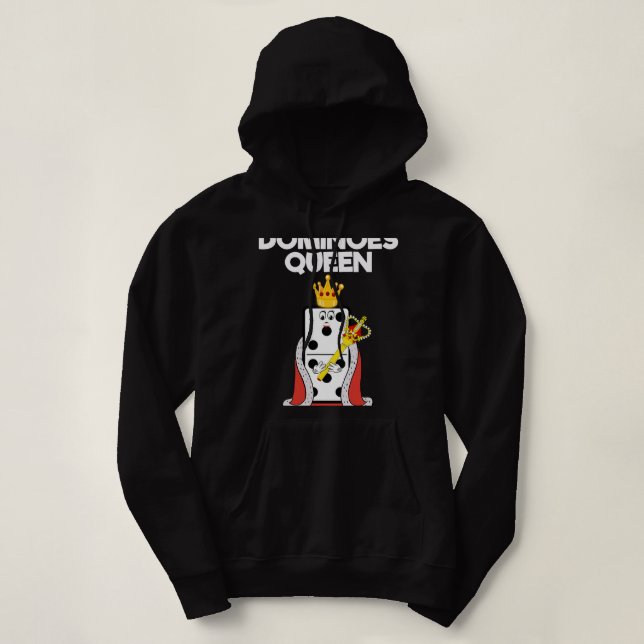 Pull À Capuche Dominos Funny Dominoes Queen (Design devant)