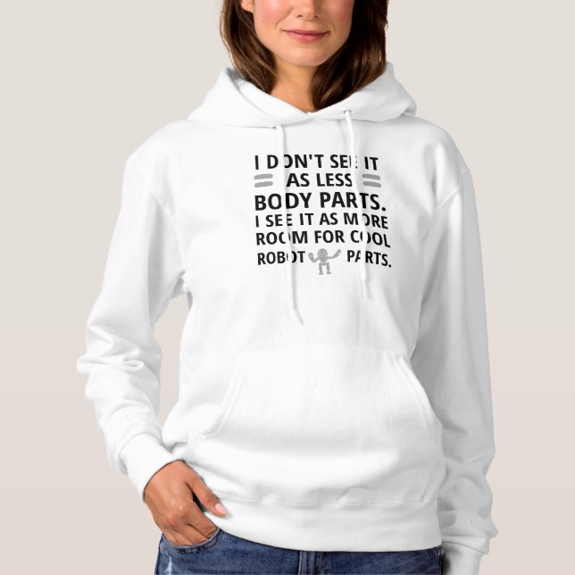 Pull À Capuche Dons de récupération amusants amputés| Bras de jam (Devant)