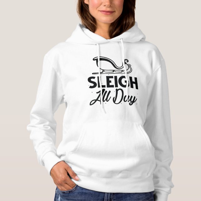Pull À Capuche Dormir toute la journée (Devant)