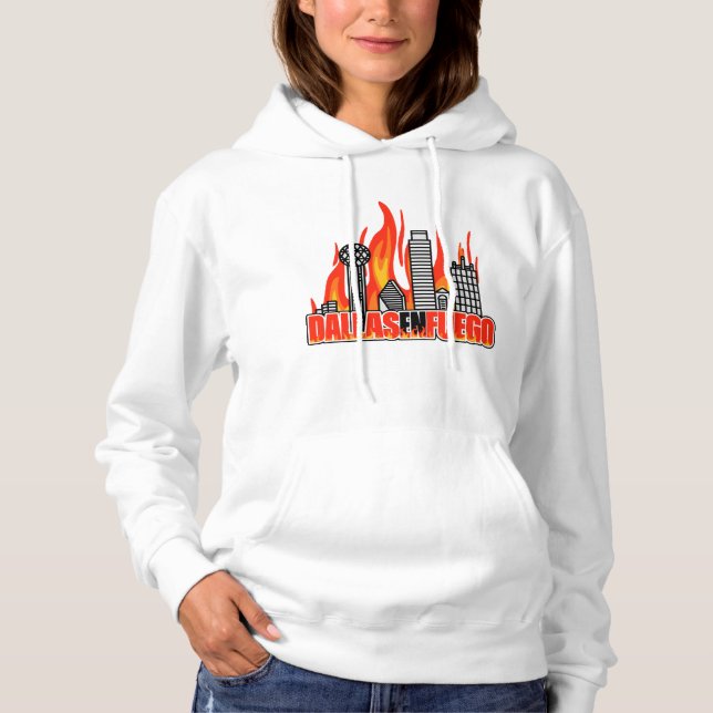 Pull À Capuche Doudoune à capuche pour femmes Dallas En Fuego (Devant)