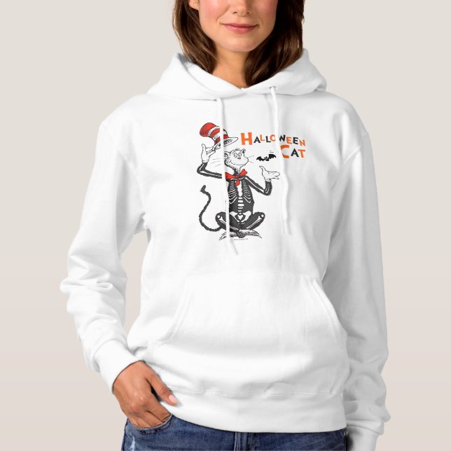 Pull À Capuche Dr. Seuss | Chat Chapeauté Halloween (Devant)