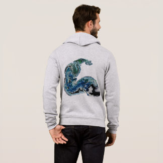 Pull À Capuche Dragon in the Waves – Abstract Ocean Energy