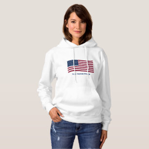 Pull À Capuche Drapeau américain avec slogan personnalisé