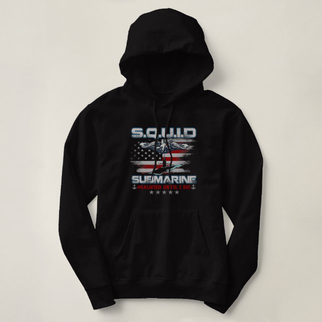 Pull À Capuche Drapeau américain du sous-marin Vétérinaire sous-m (Design devant)