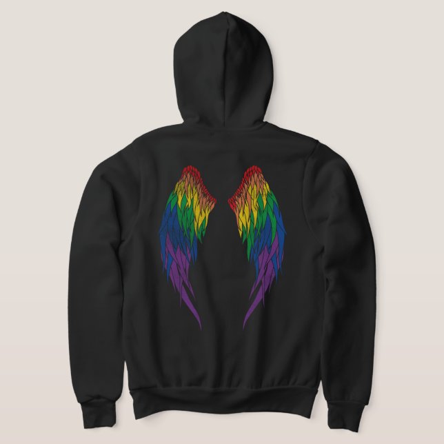 Pull À Capuche Drapeau de fierté - Ange (Couchage Retour)
