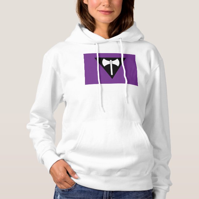 Pull À Capuche Drapeau de fierté lesbienne SlipperyJoe puissant s (Devant)