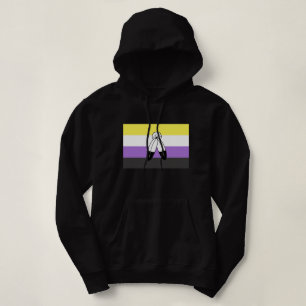 Pull À Capuche Drapeau de fierté non binaire à double esprit