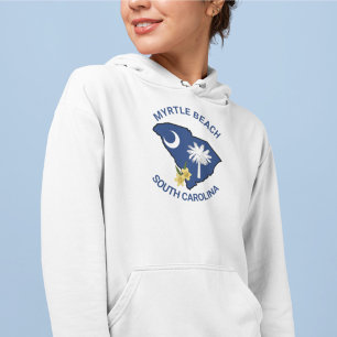 Pull À Capuche Drapeau de la Caroline du Sud Fleur de l'État Jess