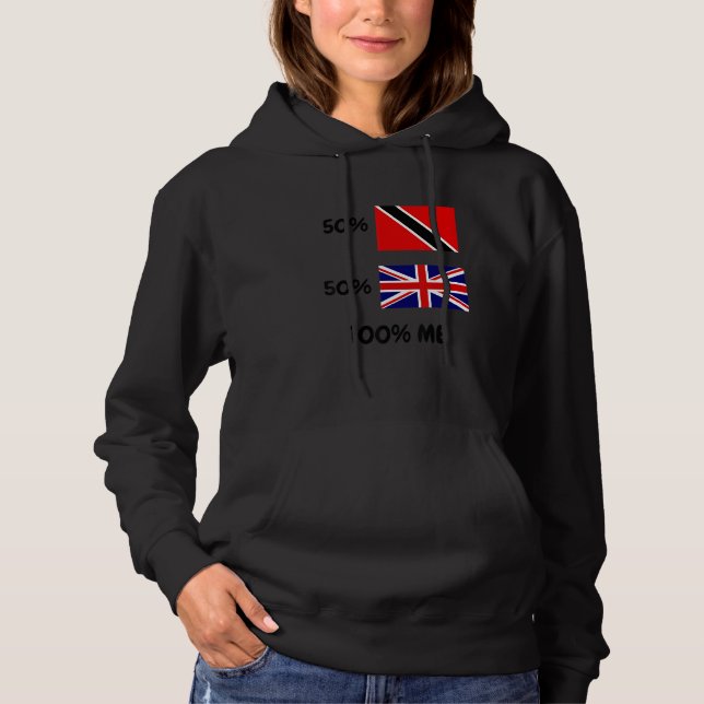 Pull À Capuche Drapeau de la fierté de Trinité-et-Tobago et du Ro (Devant)