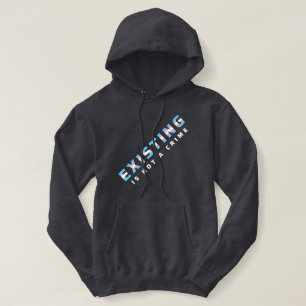 Pull À Capuche Drapeau de la Fierté trans existant n'est pas un c