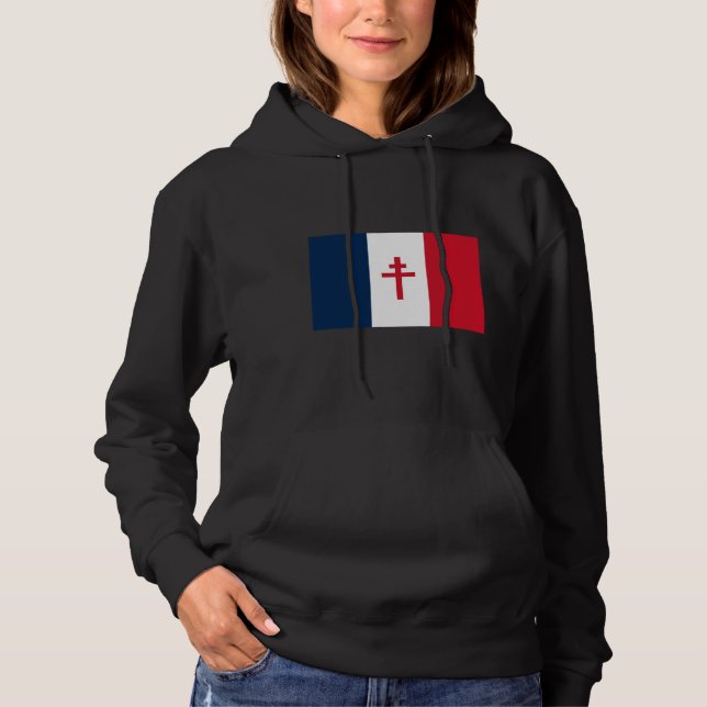 Pull À Capuche Drapeau de la France libre (Devant)