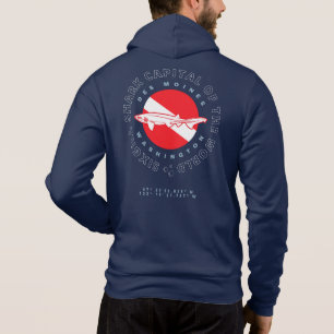 Pull À Capuche Drapeau de plongée circulaire Chemise noire