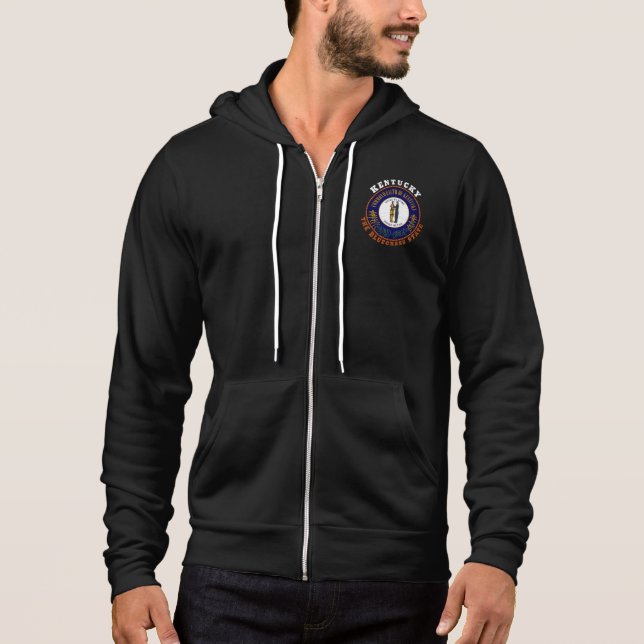 PULL À CAPUCHE DRAPEAU D'ÉTAT KENTUCKY BLUEGRASS (Devant)