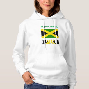 Pull À Capuche Drapeau jamaïcain vert personnalisation Jamaïque