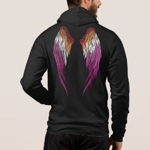 Pull À Capuche Drapeau lesbien - Ange Wings
