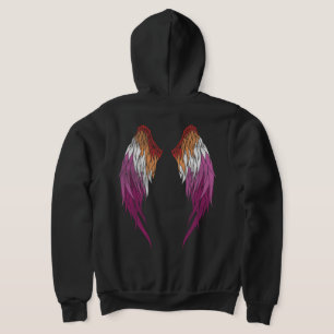 Pull À Capuche Drapeau lesbien - Halo - Ailes