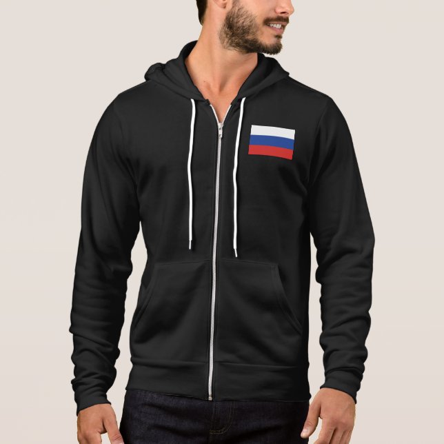 Pull À Capuche Drapeau simple de la Russie (Devant)