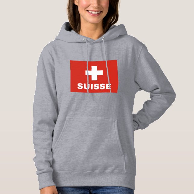 Pull À Capuche Drapeau Suisse (Devant)