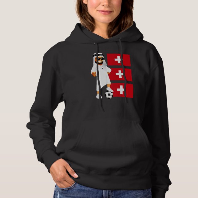 Pull À Capuche Drapeau suisse Sheikh Soccer Suisse (Devant)