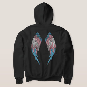 Pull À Capuche Drapeau Transgenre - Halo - Ailes