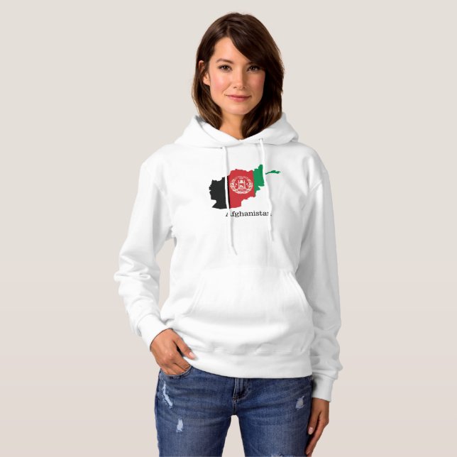 Pull À Capuche Drapeaux et pays Afghanistan (Devant entier)