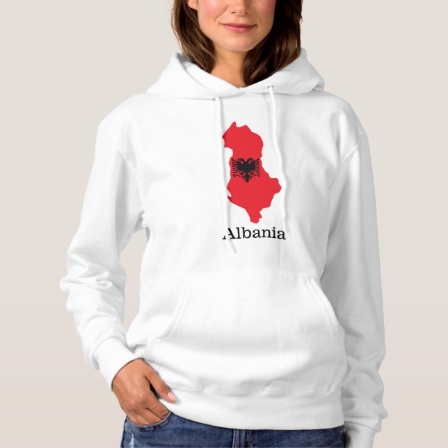 Pull À Capuche Drapeaux et pays Albanie (Devant)