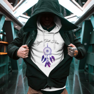 Pull À Capuche Dreamcatcher violet vintage avec une citation posi