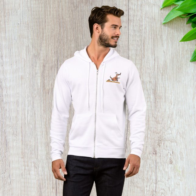 Pull À Capuche Drôle Anteater Cartoon Quirky Running Animal (Créateur téléchargé)