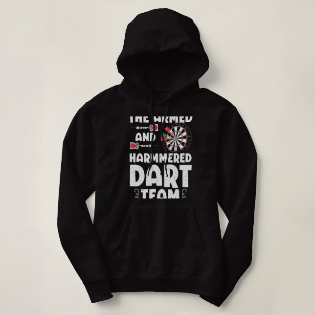 Pull À Capuche Drôle Armé Et Hammered Dart Team Citation Jeux De (Design devant)