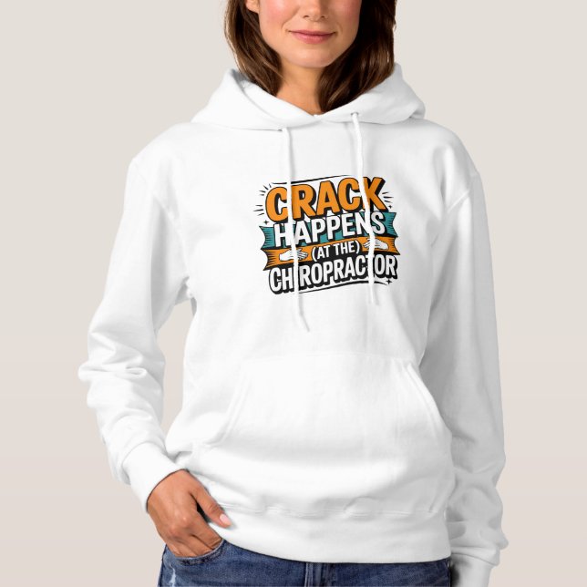 Pull À Capuche Drôle Chiropratique Citation Spine Crack Humour (Devant)