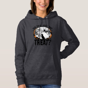 Pull À Capuche Drôle de friandise pour chien Halloween Design vec