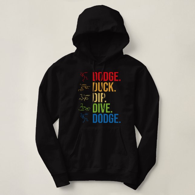 Pull À Capuche Drôle Dodgeball Jeu Dodgeballer joueur de Dodgebal (Design devant)
