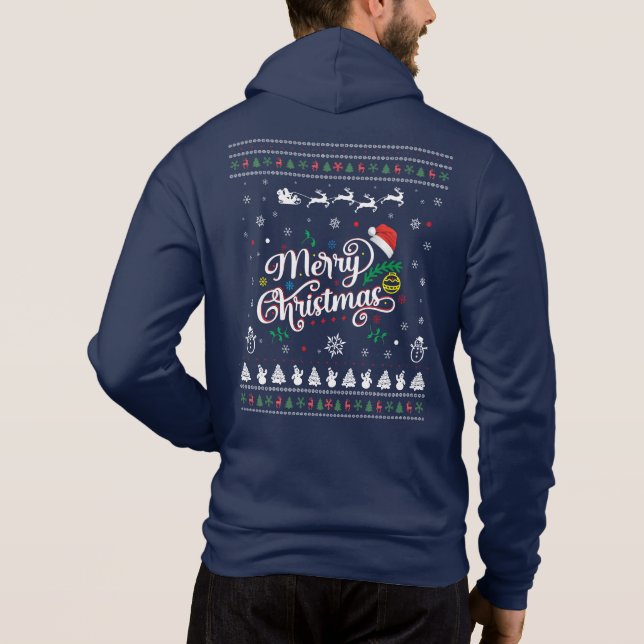Pull À Capuche Drôle Mauvais Joyeux Noël (Dos)