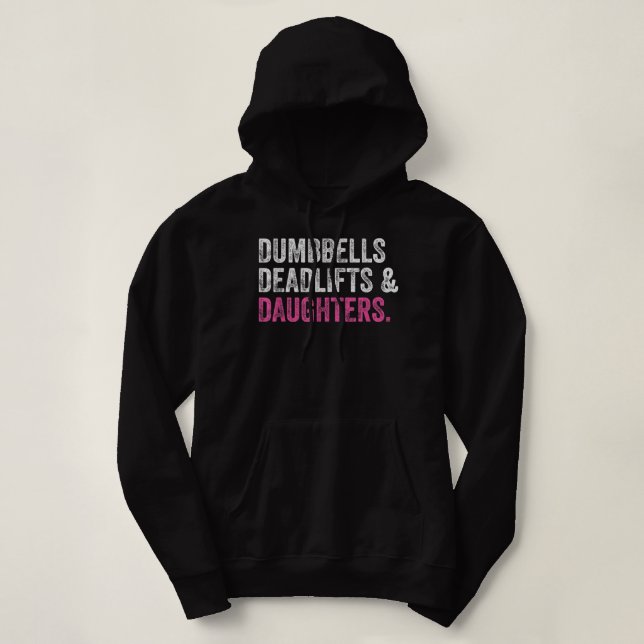 Pull À Capuche Dumbbells Deadlifts Filles Funny Gym Workout Fa (Design devant)