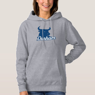 Pull À Capuche Durham Bull Head Logo - Bold Blue Script City