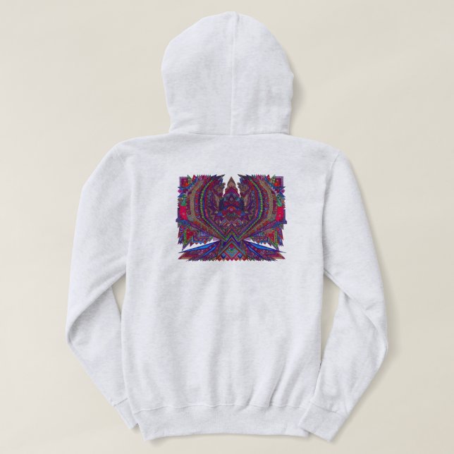 Pull À Capuche Eagle design women's sweatshirt (Design dos)