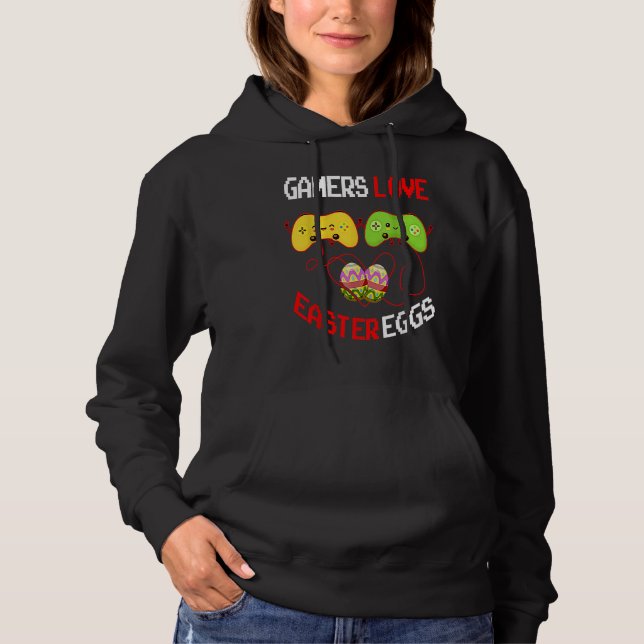 Pull À Capuche Easter Egg  for Women Gamers Love (Devant)