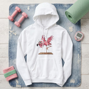 Pull À Capuche Échec de la séance de yoga drôle au flamant rose
