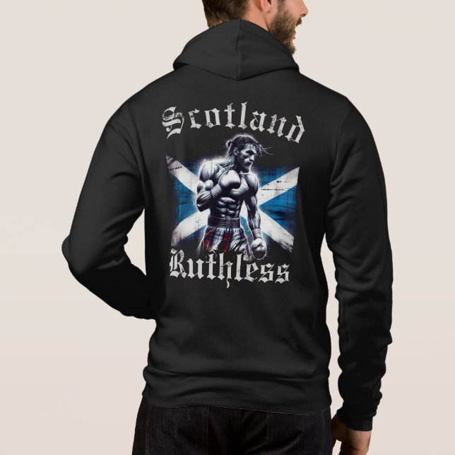Pull À Capuche Écosse sans pitié  (Dos)