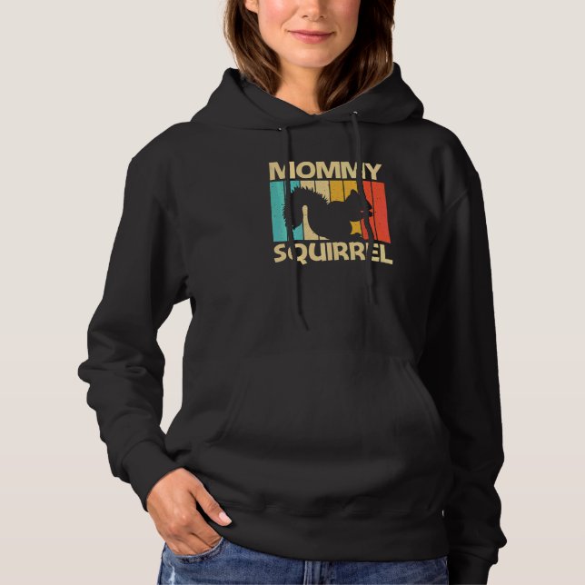 Pull À Capuche Écureuil pour femmes maman écureuil  Tamia 80s (Devant)