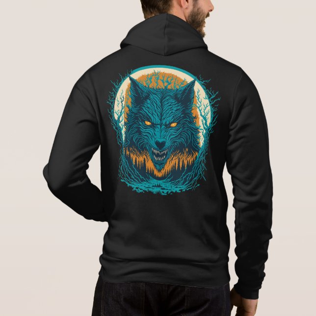 Pull À Capuche Effrayant loup-garou (Dos)