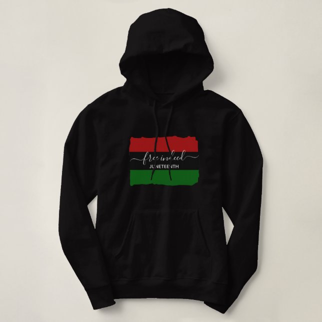 Pull À Capuche Élégant JUNETEENTH panafricain GRATUIT EN VÉRITÉ (Design devant)