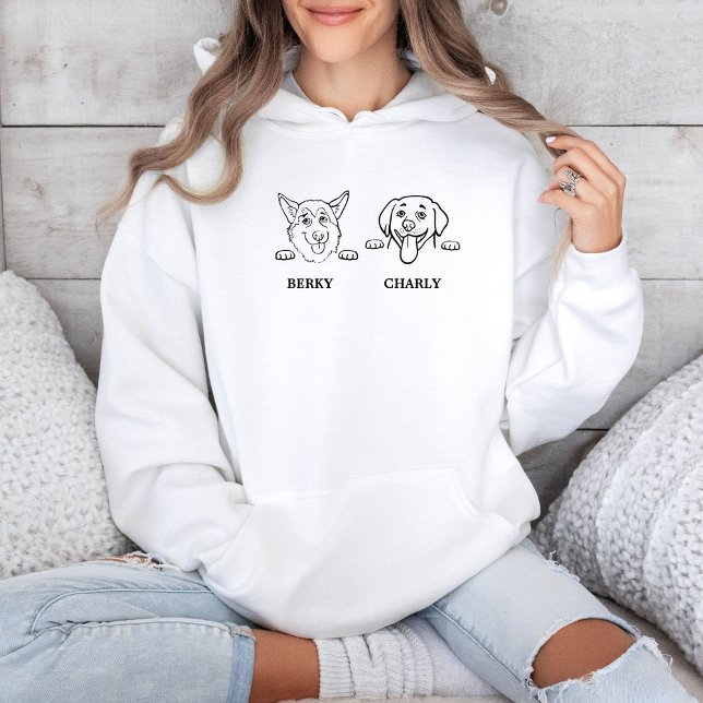 Pull À Capuche Élégant race de chien Nom personnalisé (Créateur téléchargé)