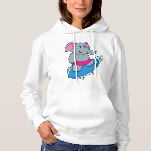 Pull À Capuche Elephant as surfer avec surf (Devant)