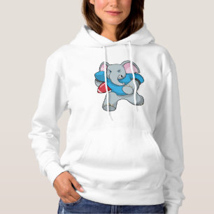 Pull À Capuche Elephant au football avec équipement