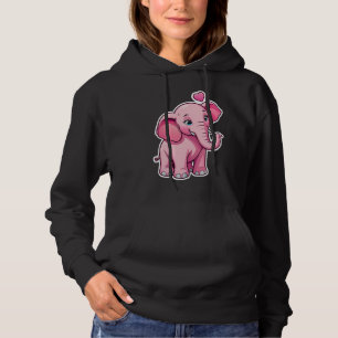 Pull À Capuche Eléphant Bébé Rose Cute Avec Amour