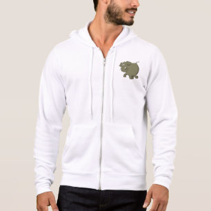 Pull À Capuche Éléphant Gris Mignon et Joufflu Animal de la Jungl